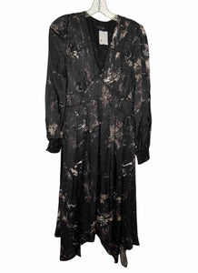 All Saints Co. Size 8 Black Print Pre-Owned Dress- Ladies