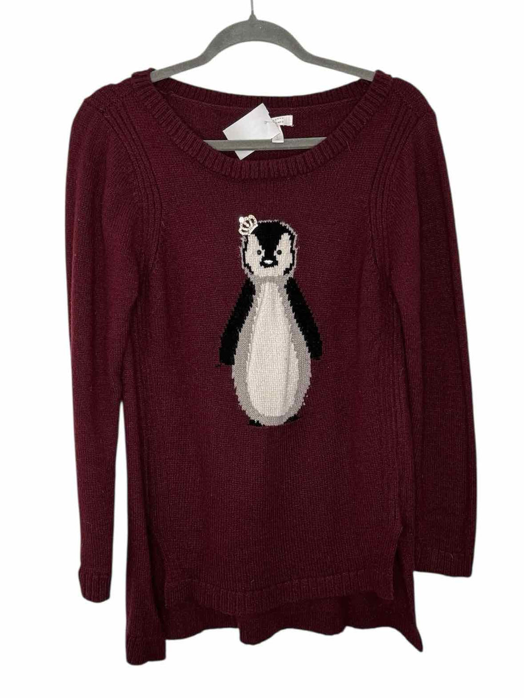 Lauren Conrad Size Large Burgundy Pre-Owned Sweatshirt- Ladies