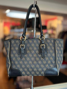 Dooney & Bourke Grey Print Pre-Owned Purse- Ladies
