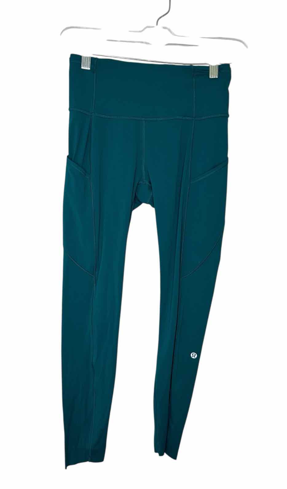 Lululemon Size 4 Teal Pre-Owned Leggings- Ladies
