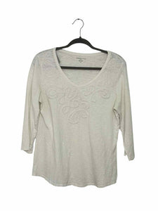 Coldwater Creek Size Medium White Pre-Owned Top- Ladies