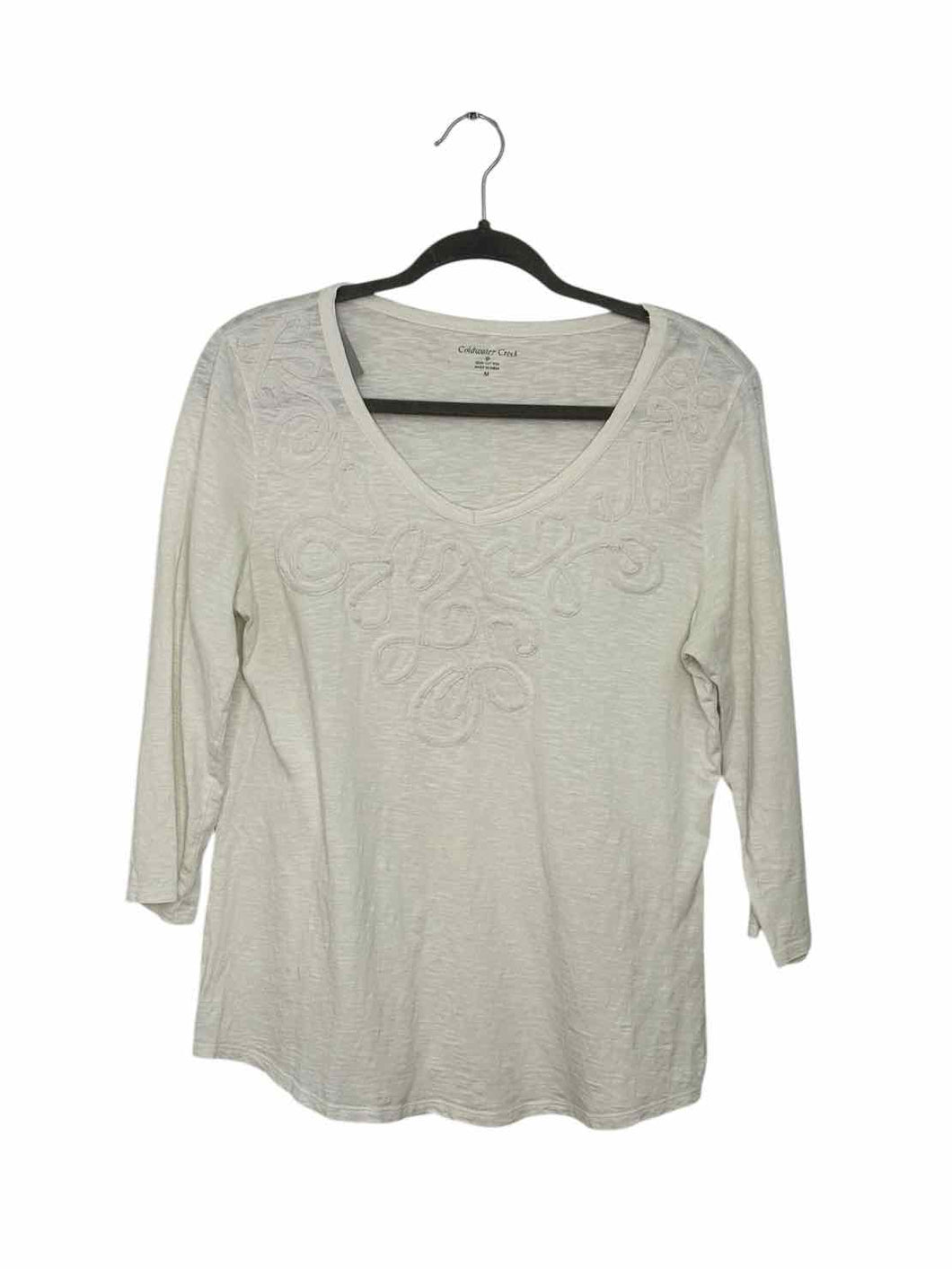 Coldwater Creek Size Medium White Pre-Owned Top- Ladies