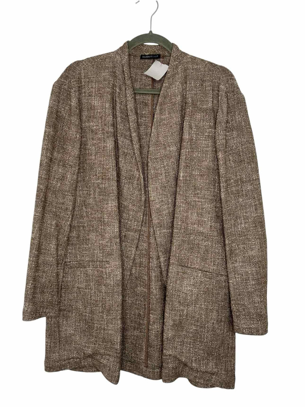 Eileen Fisher Size Medium Beige Pre-Owned Jacket- Ladies