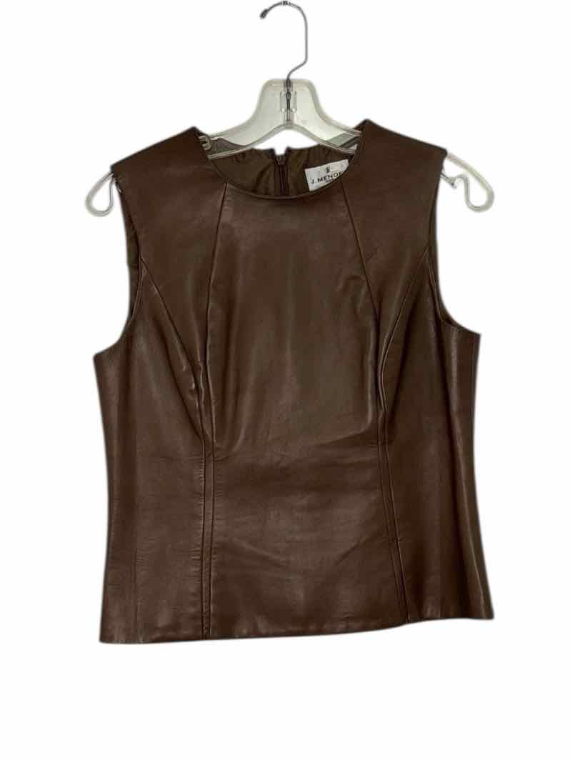J. Mendel Size 8 Chestnut Pre-Owned Tank Top- Ladies