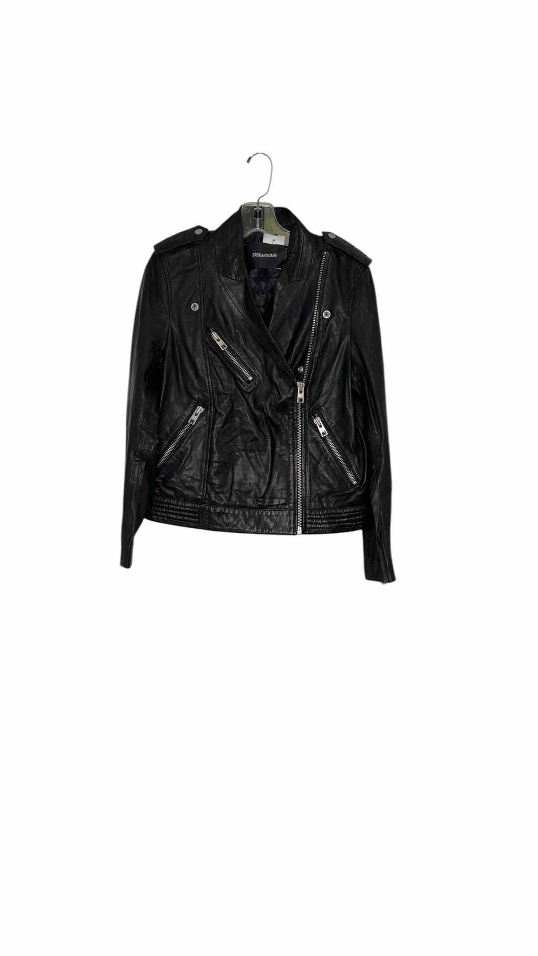 Zadig & Voltaire Size Large Black Pre-Owned Jacket- Ladies
