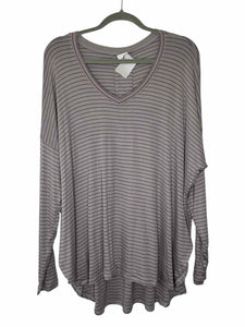 Cabi Size Large Purple Stripe Pre-Owned Top- Ladies