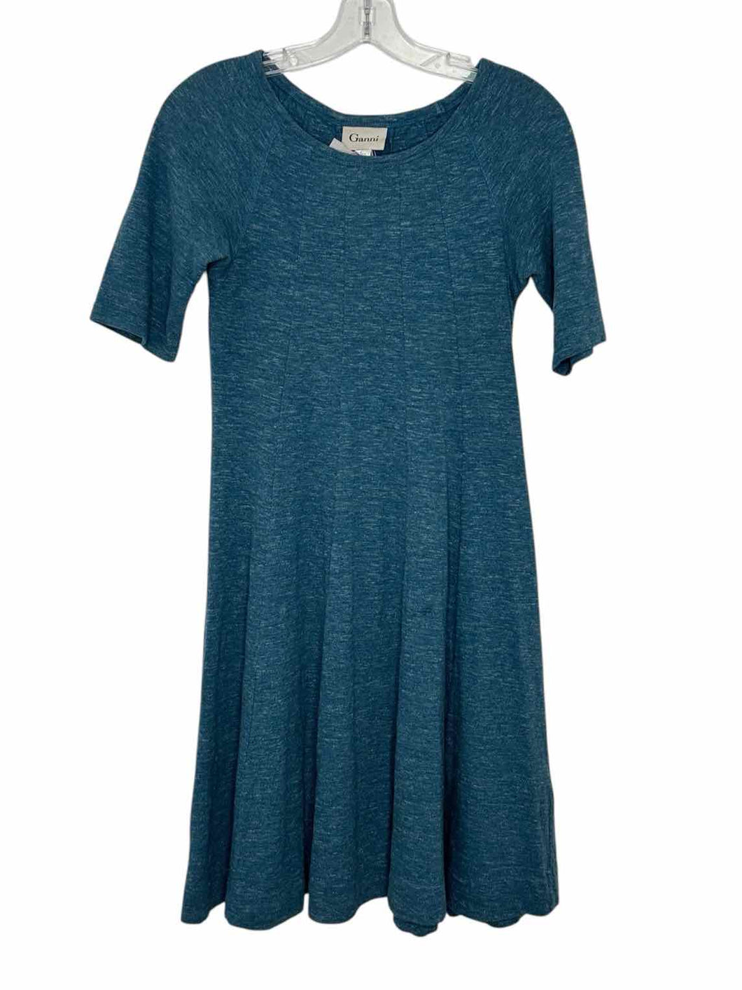 Ganni Size Small Blue Pre-Owned Dress- Ladies