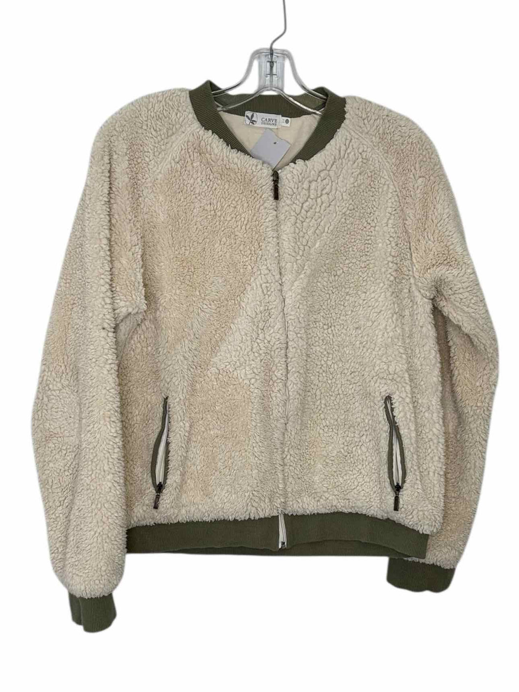 Carve Designs Size Large Cream Pre-Owned Sweatshirt- Ladies