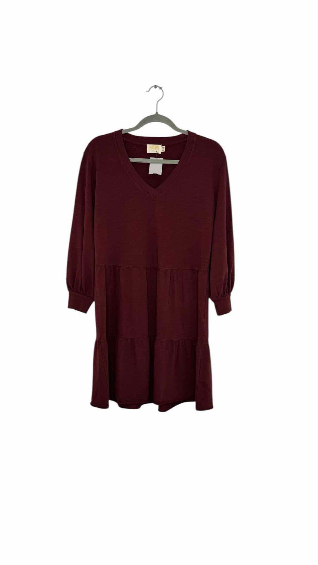 Nation LTD Size X- Small Burgundy Pre-Owned Dress- Ladies