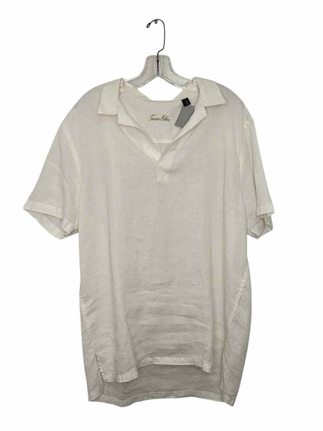 Tasso Elba Size XL White Pre-Owned Shirt- Mens
