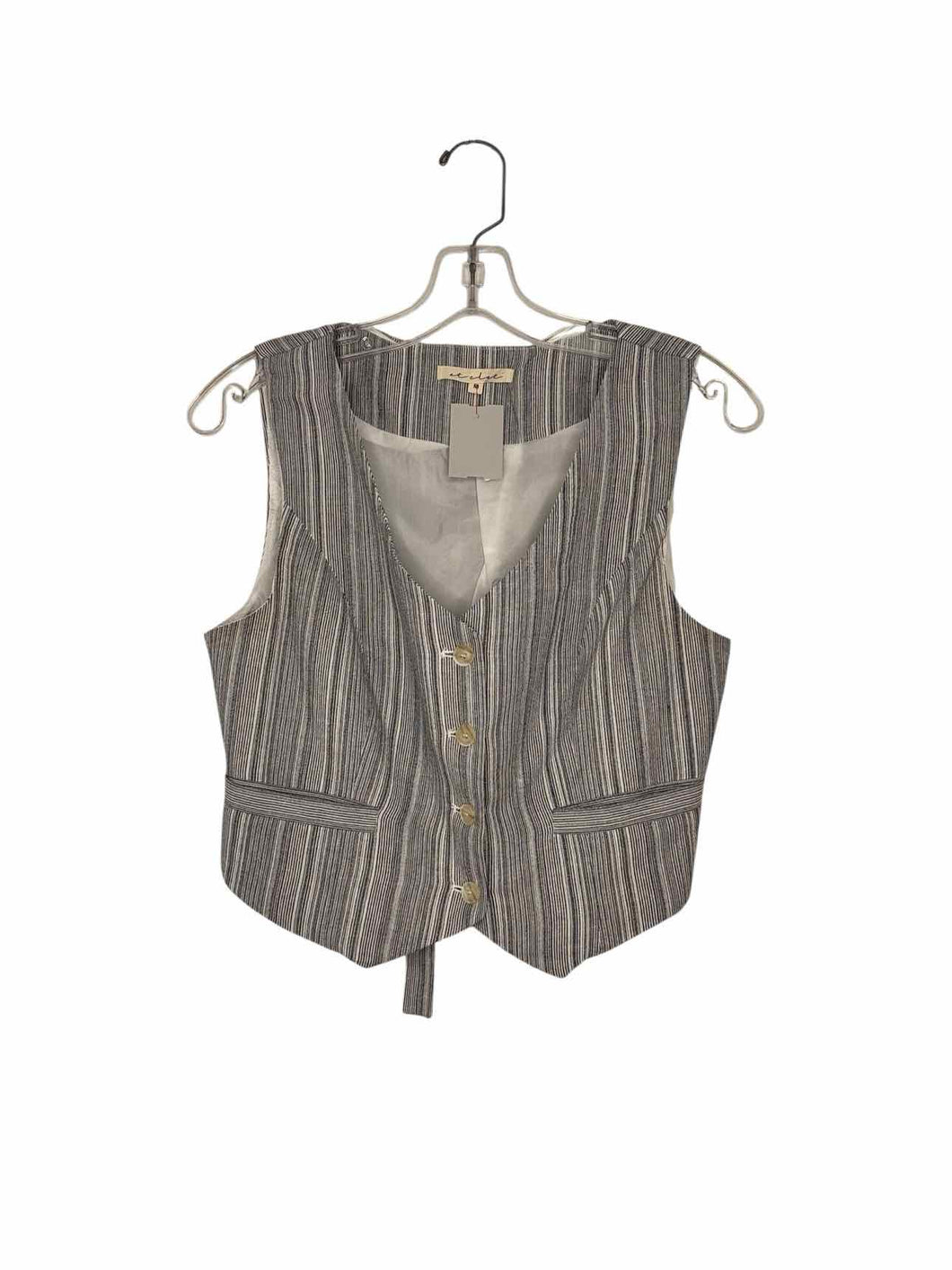 Et Clet Size Medium Blue Stripe Pre-Owned Vest- Ladies