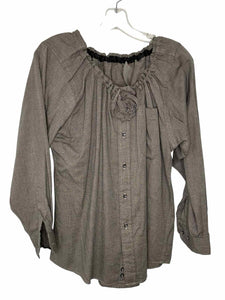 No Brand Label Size Medium Grey Pre-Owned Shirt- Ladies