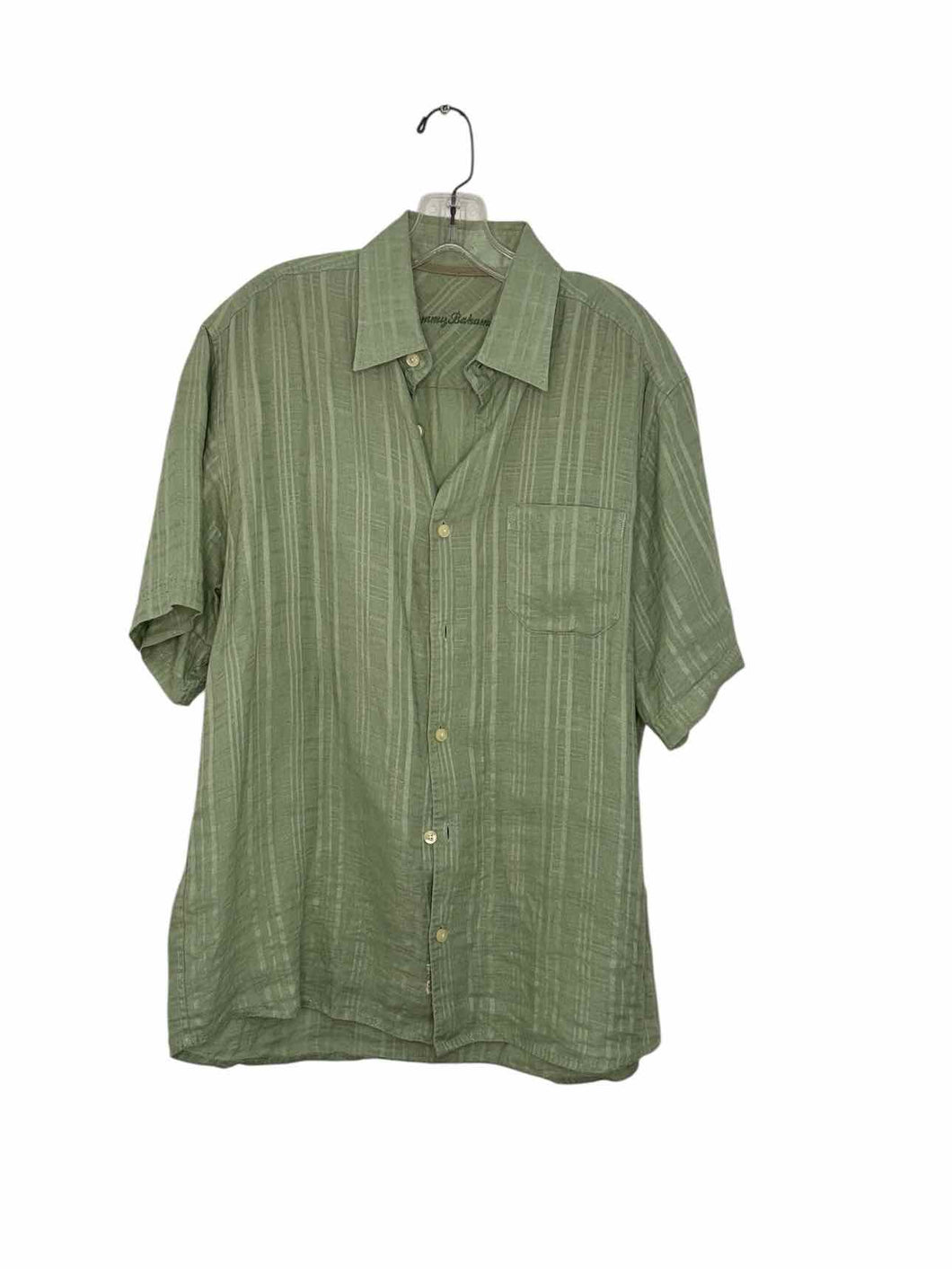 Tommy Bahama Size M Celery Pre-Owned Shirt- Mens