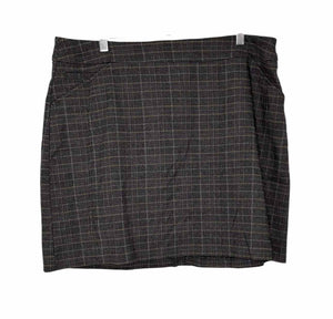 Tribal Size 18W Grey Plaid Pre-Owned Skirt- Ladies