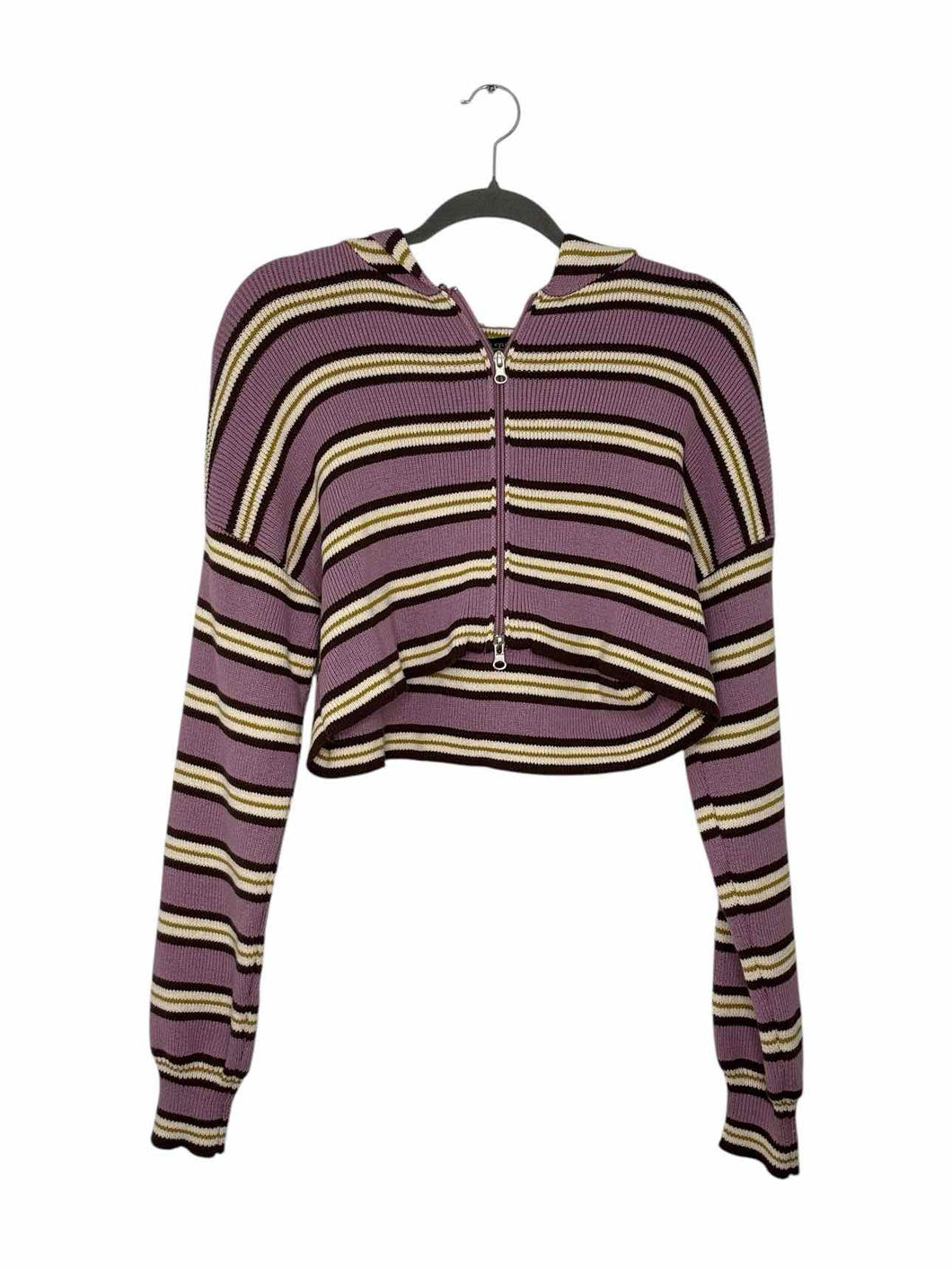 Kendall & Kylie Size Small Lav Stripe Pre-Owned Sweater- Ladies