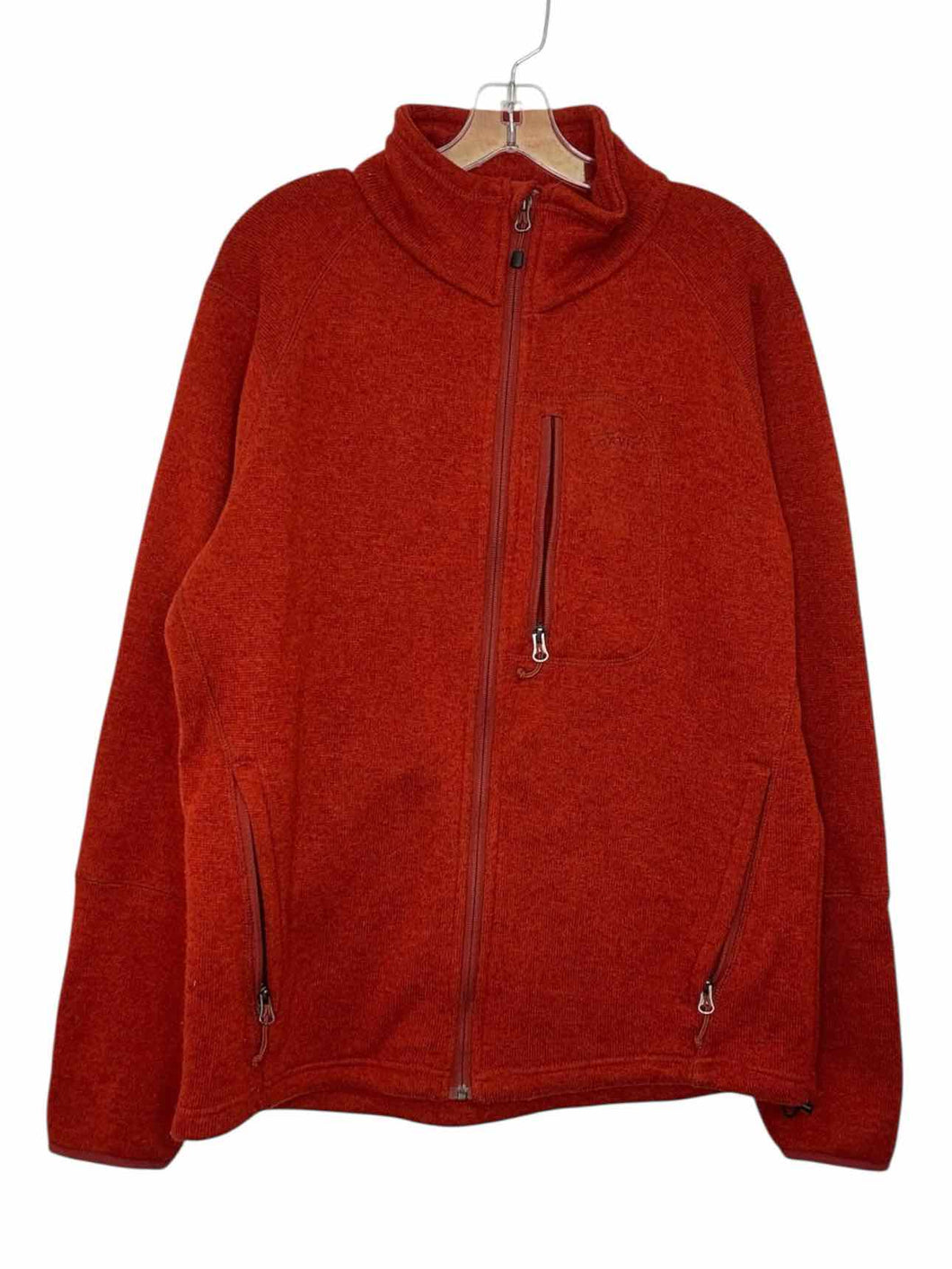 Orvis Size L Pumpkin Pre-Owned Fleece- Mens