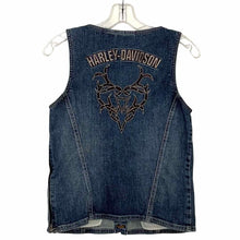 Load image into Gallery viewer, Harley Davidson Size Medium Denim Pre-Owned Vest- Ladies
