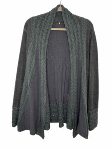 Knitted & Knotted Size X-Large Grey Pre-Owned Sweater- Ladies