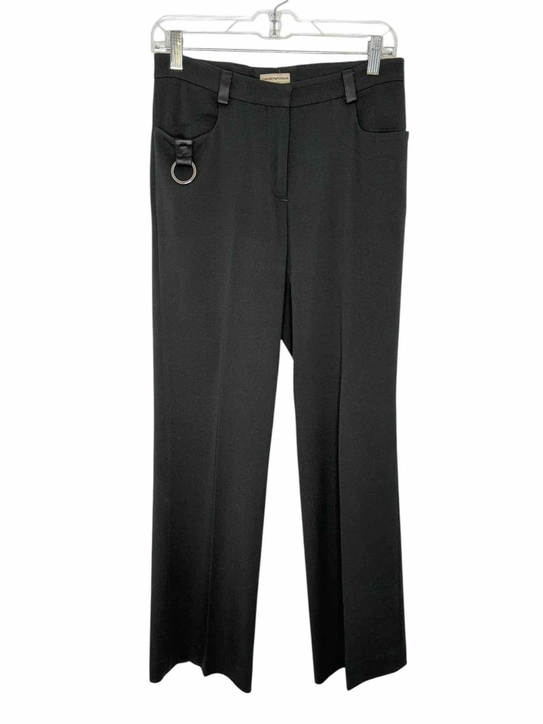 Emporio Armani Size 8 Black Pre-Owned Pants- Ladies