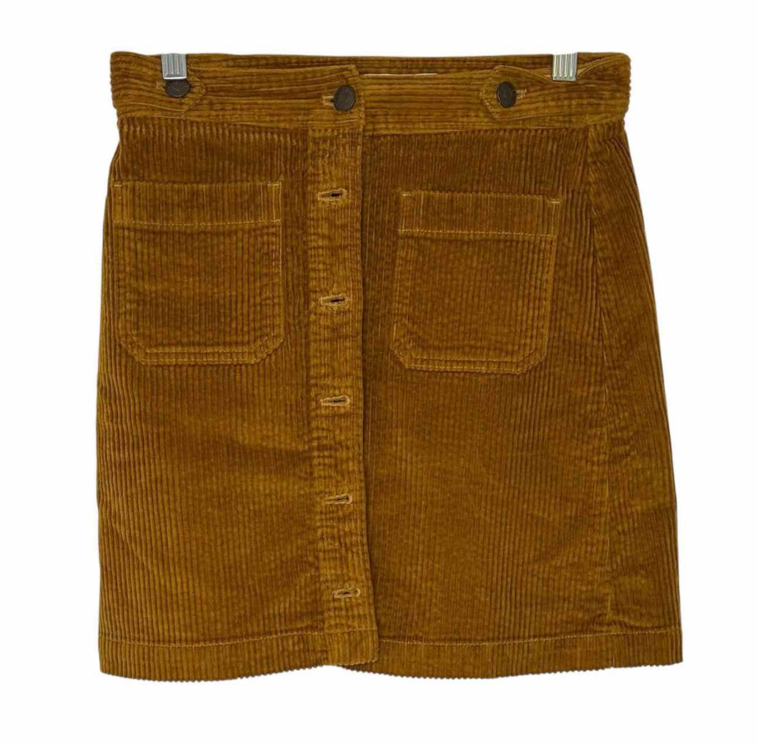 Madewell Size 0 Gold Pre-Owned Skirt- Ladies