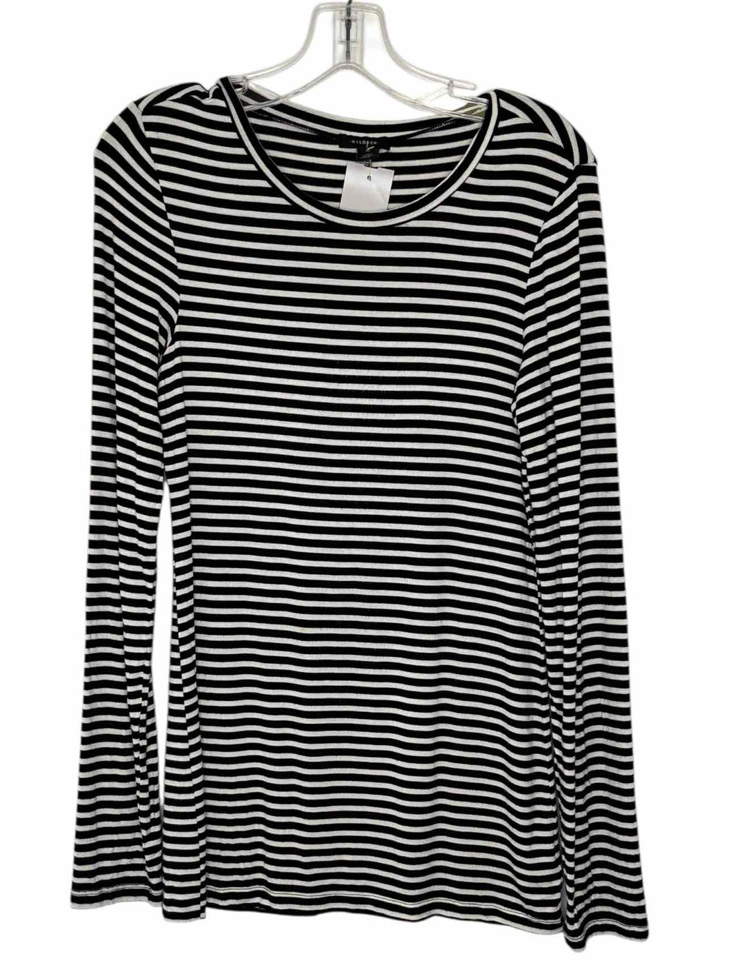 Halogen Size Medium Black Stripe Pre-Owned Top- Ladies