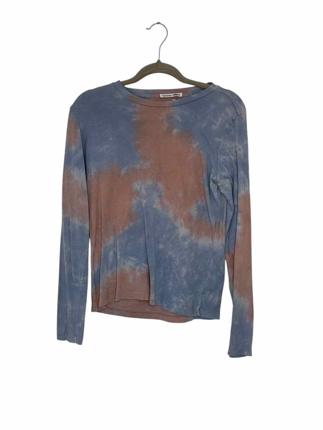 Reformation Size Small Blue Print Pre-Owned T-Shirt- Ladies