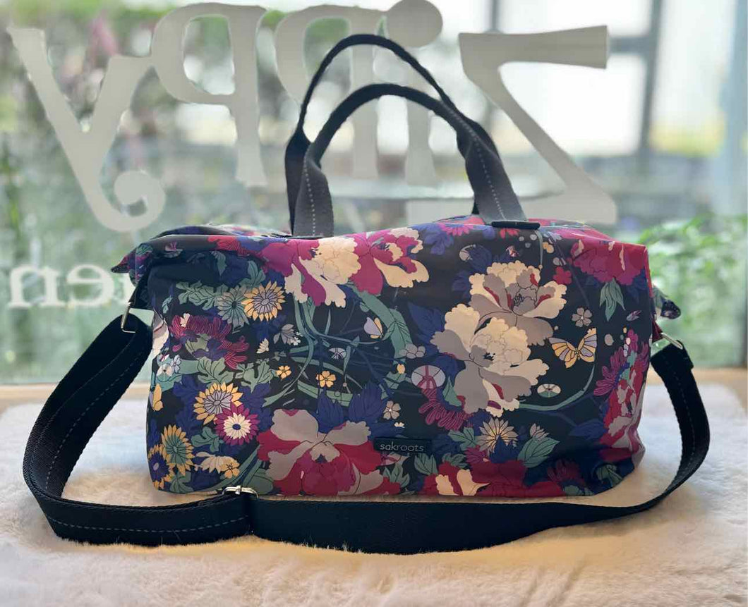 Sakroots Black Print Pre-Owned Bag- Ladies