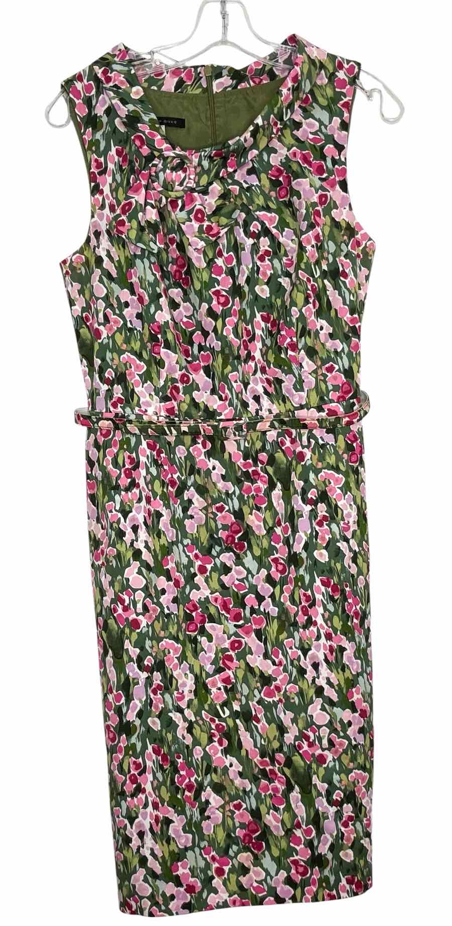 David Meister Size 10 Pink Floral Pre-Owned Dress- Ladies