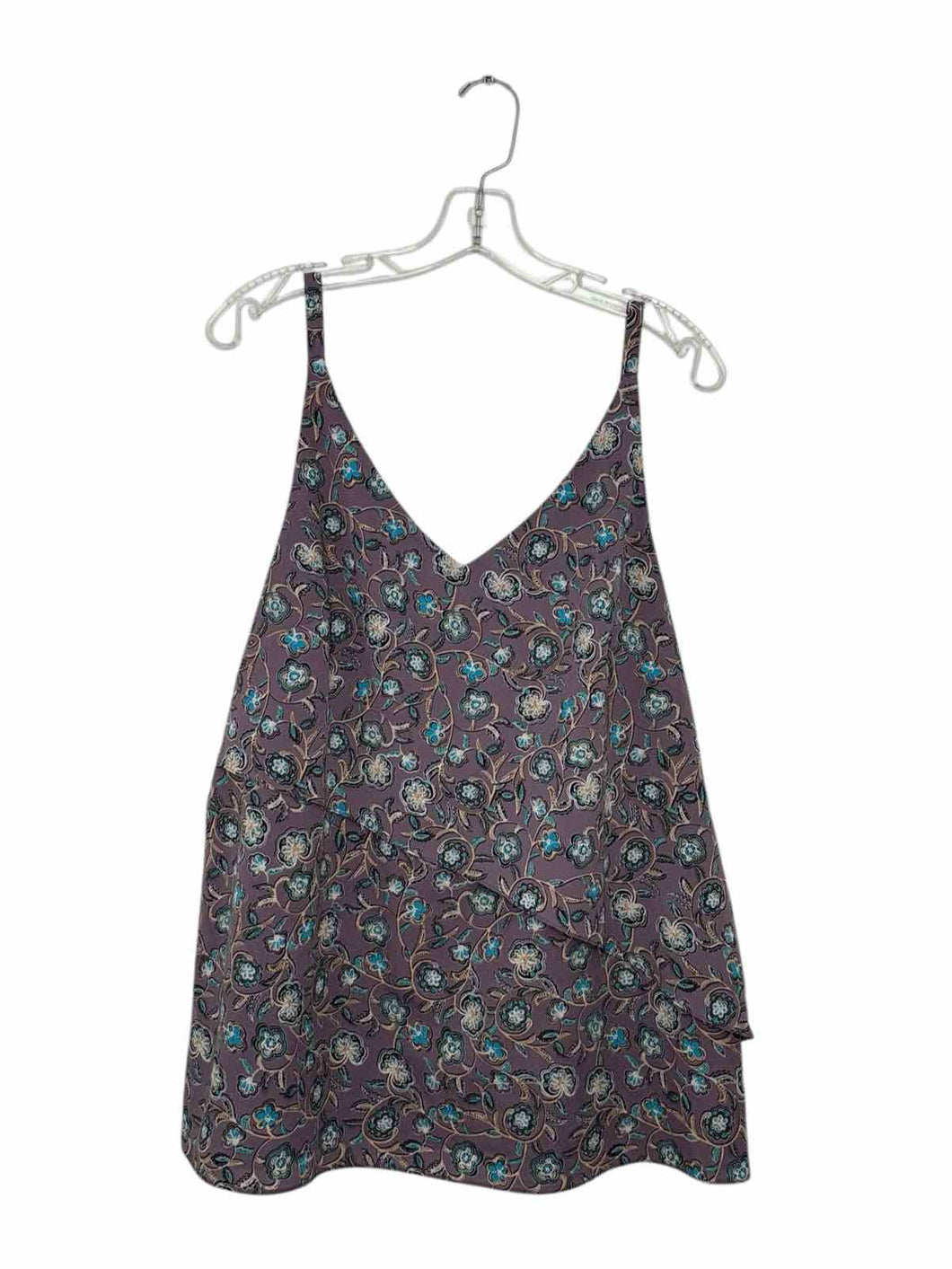 Cabi Size Large Purple Print Pre-Owned Tank Top- Ladies