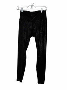 Lululemon Size 6 Black Print Pre-Owned Leggings- Ladies