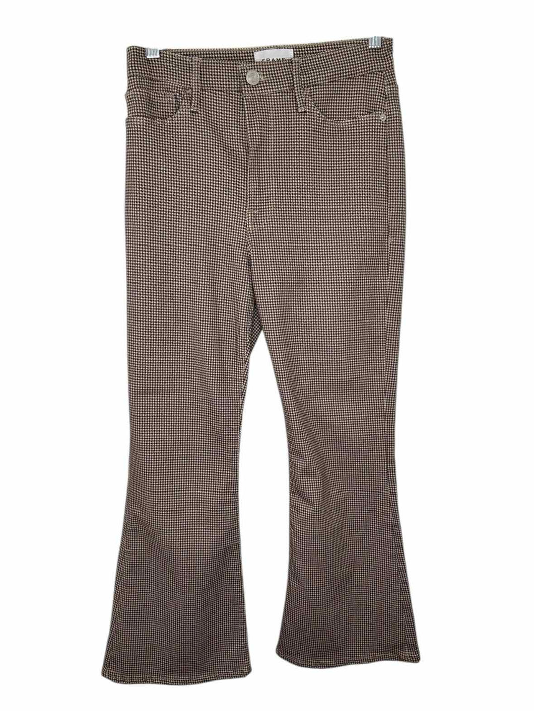 Frame Size 27 Tan Print Pre-Owned Pants- Ladies