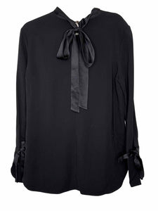 Veronica Beard Size 8 Black Pre-Owned Blouse- Ladies