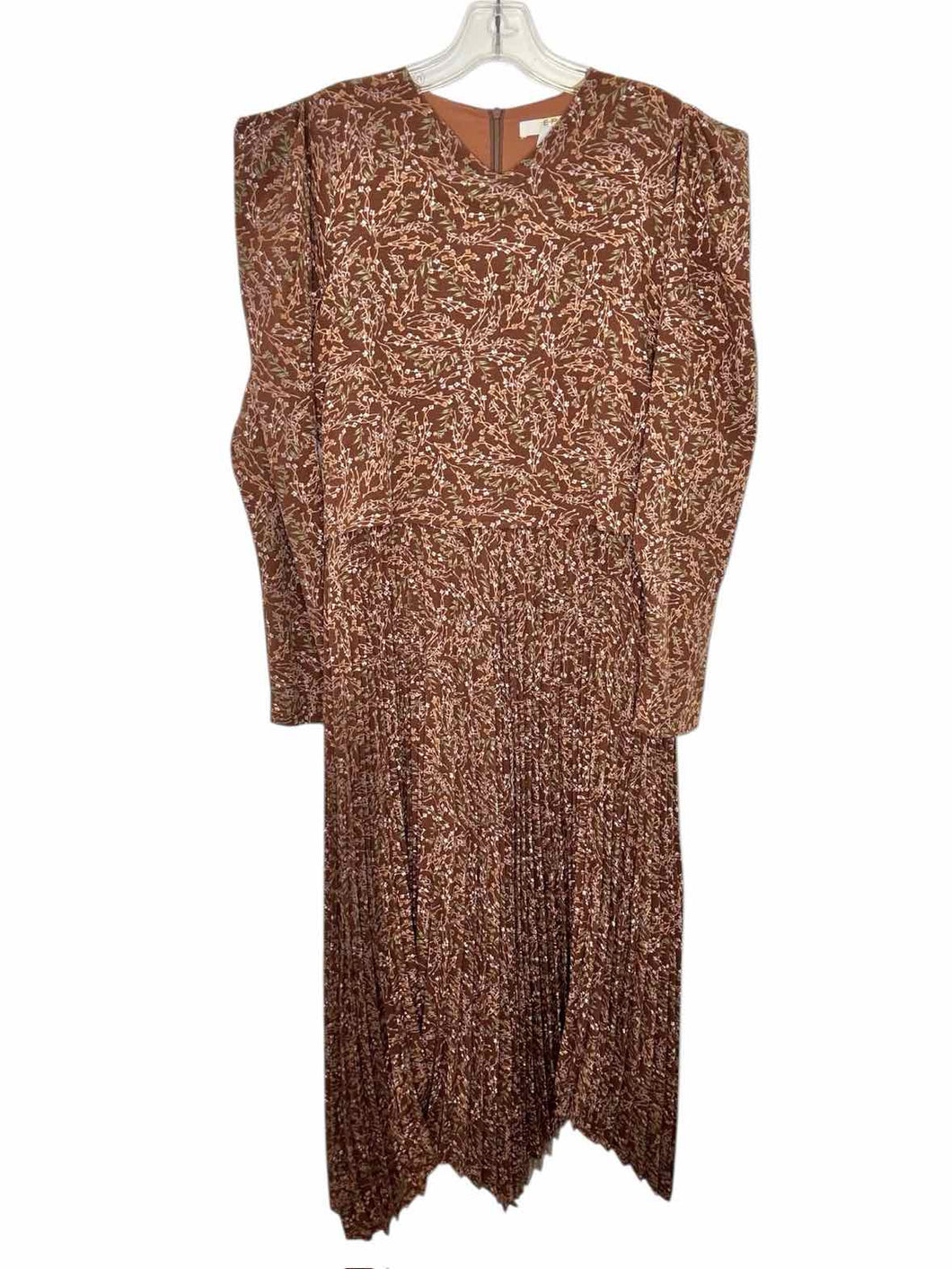 Size Medium Brown Print Pre-Owned Dress- Ladies