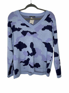 Size Large Blue Print Pre-Owned Sweater- Ladies