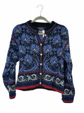 Load image into Gallery viewer, Dale of Norway Size M Navy Print Pre-Owned Sweater- Ladies
