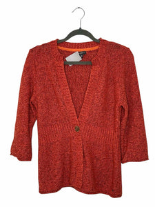 Eddie Bauer Size Medium Orange Pre-Owned Sweater- Ladies