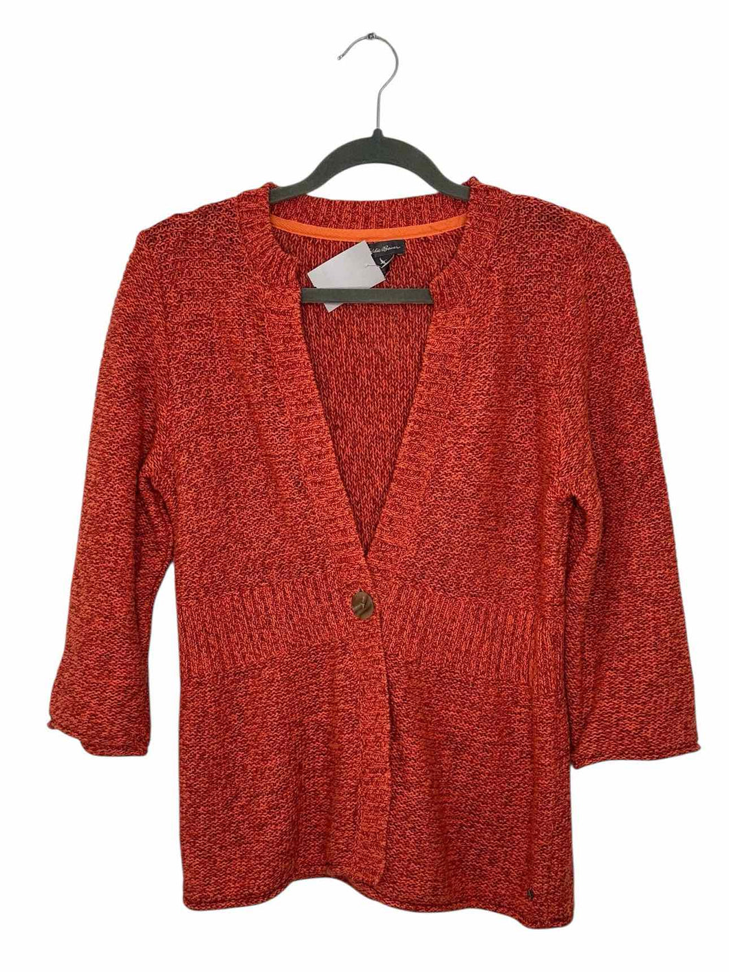 Eddie Bauer Size Medium Orange Pre-Owned Sweater- Ladies