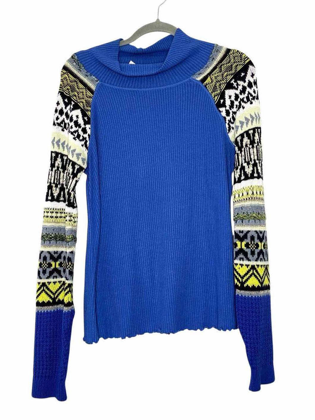 Free People Size Medium Blue Pre-Owned Top- Ladies