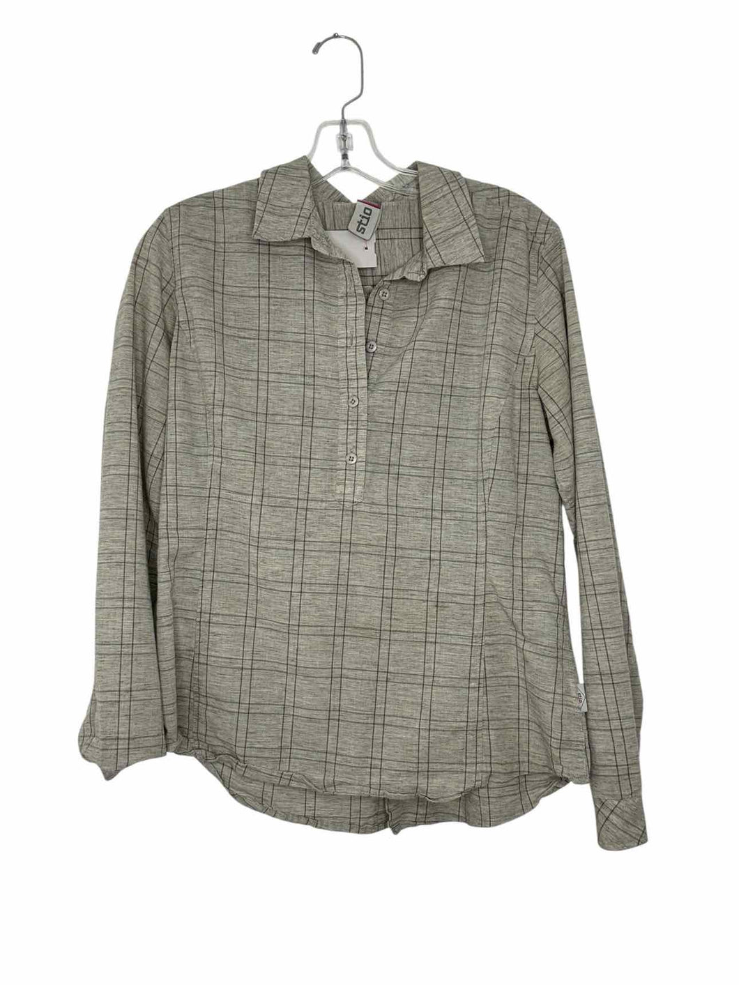 Stio Size Medium Green Plaid Pre-Owned Shirt- Ladies