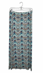 Decree Size Large Blue Print Pre-Owned Skirt- Ladies