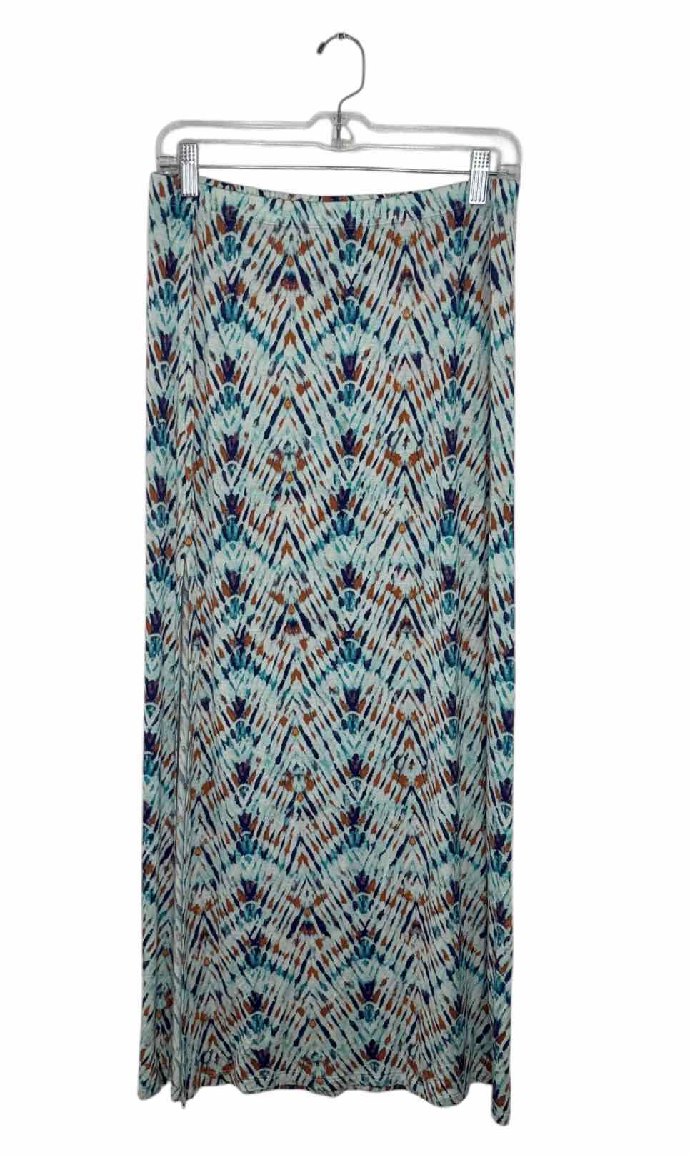 Decree Size Large Blue Print Pre-Owned Skirt- Ladies
