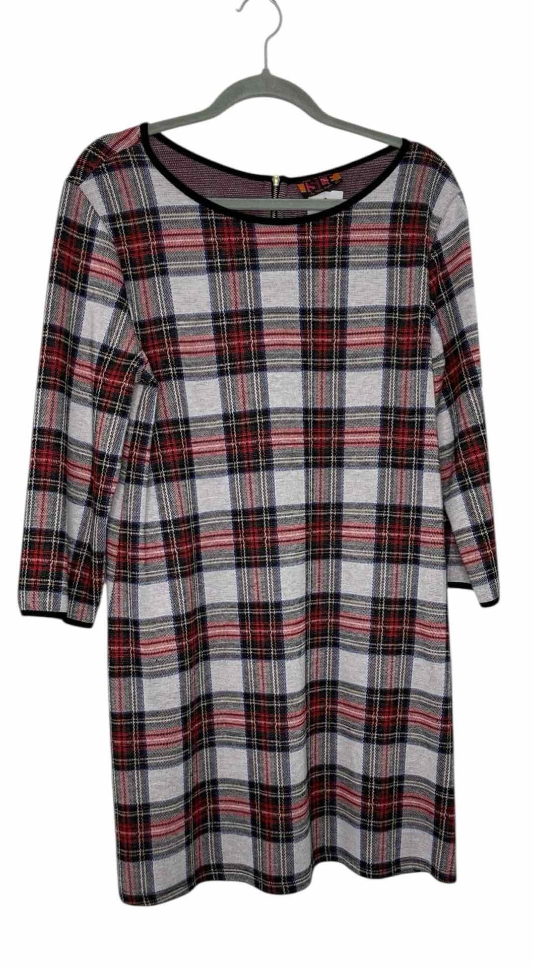 Isle Size Large Red Plaid Pre-Owned Dress- Ladies