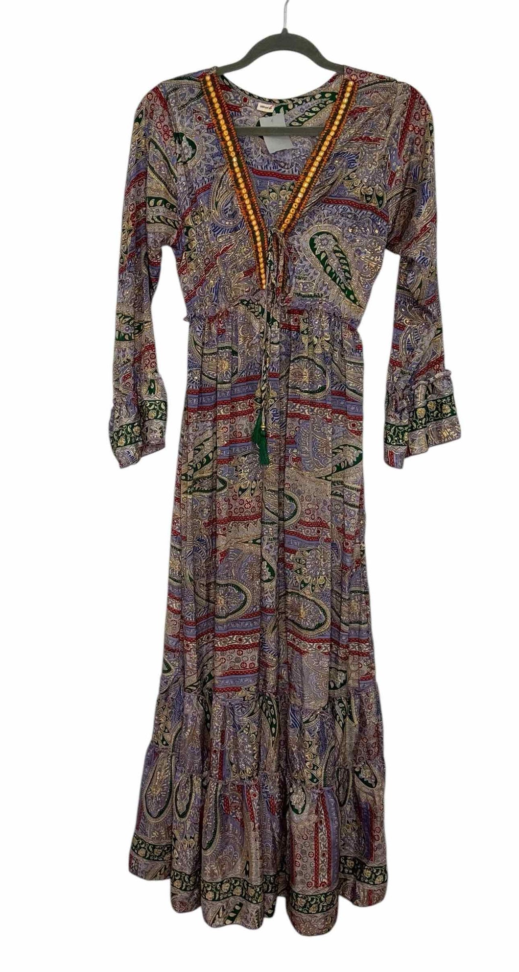 No Brand Label Size S/M Blue Print Pre-Owned Dress- Ladies