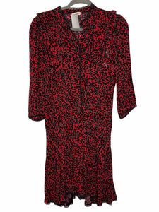 Zadig & Voltaire Size Small Red Print Pre-Owned Dress- Ladies
