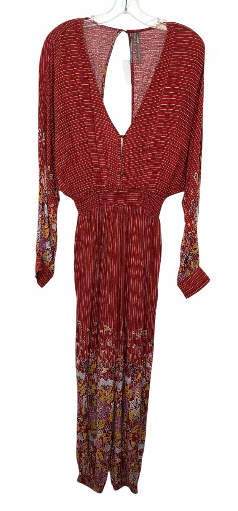 Anthropologie Size Medium Red Pre-Owned Jumpsuit- Ladies