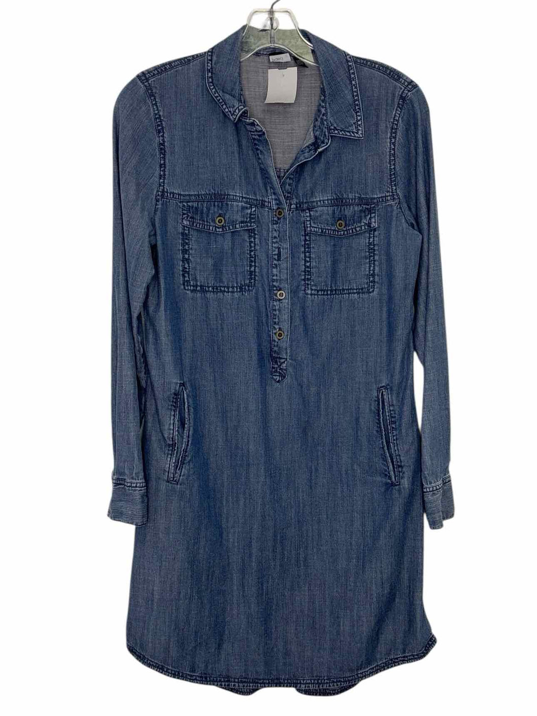 Eileen Fisher Size X- Small Chambray Pre-Owned Dress- Ladies