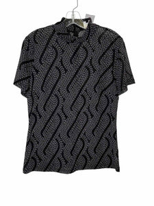 Cabi Size Medium Black Print Pre-Owned Top- Ladies