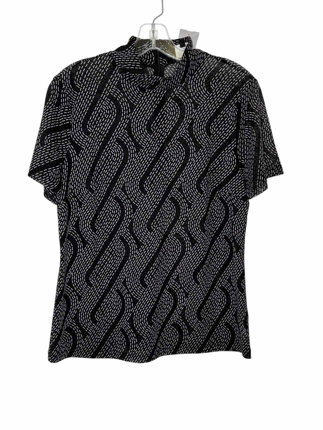 Cabi Size Medium Black Print Pre-Owned Top- Ladies