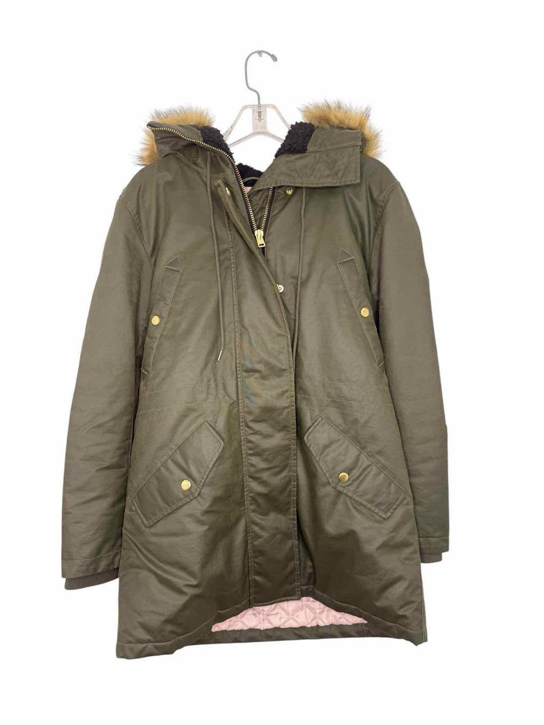 J Crew Size Medium Green Pre-Owned Coat- Ladies