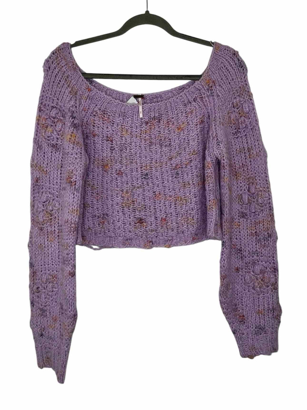 Free People Size Medium Lavender Pre-Owned Sweater- Ladies